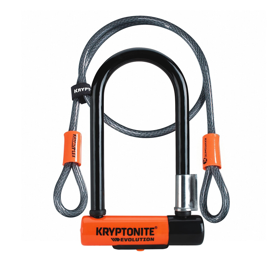 antivol kryptonite evolution mini-7 avec câble flexible de 4 pouces